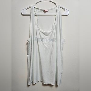 Miss‎ To Mrs Light Mint Tank "Bride Vibes Only"